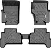 KIWI MASTER Car Floor Mat Fit for Volkswagen Amarok 2010-Current - 3D TPE Anti-Slip Floor Mats Custom Fit Front & Rear Liner Waterproof, All Weather Protection