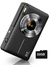 Digital Camera Camkory FHD 1080P Kids Camera 44MP Point and Shoot Digital Cam...