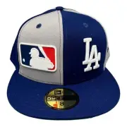 New Era 59Fifty Los Angeles Dodgers MLB Logo Fitted Hat Men's Sz 8”