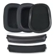 Pair of Breathable Leather Mesh Ear Cover For Logitech G633 G933 Headset Repl...