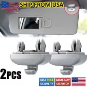 2x Gray Sun Visor Clip Bracket For Audi A3 A4 A5 Q3 Q5 A7 S3 S4 S5 TT 8U0857562A (for: Audi)