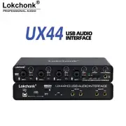 UX44 Professional 4-Channel Audio Interface Mixer 32-Bit/192kHz for Recording
