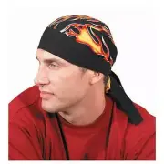 Size Fits All Black Tuff Nougies™ Regular Tie Hat (Doo Rag)