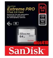 Sandisk Extreme Pro 64GB CFast Memory Card 4K Video Read 525MB/s Write 430MB/s E