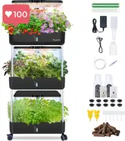 66 Pods Hydroponics Growing System – Indoor Garden with Full Spectrum LED Light