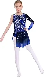 [Sxiwei] Girls Rhythmic Figure Skating Dress Ballet Dance Skirted Leotards Gymnastics Dancewear