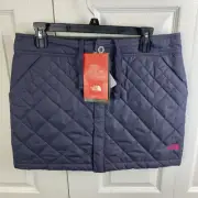 The North Face Graystone Blue Quilted Primaloft Climbing Mini Skirt Sz 10 NWT