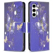 Wallet Case for Samsung Galaxy S23 FE PU Leather Pattern Printing Stand Flip Phone Cover Butterflies