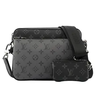 LV Monogram TRIO 三合一郵差包(黑灰色) M69443