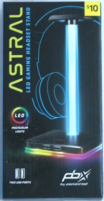 pbx by Packard Bell Astral LED Gaming Headset Stand Two USB Ports