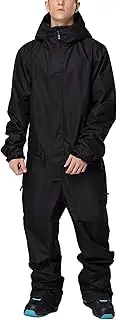[LZJDS] Couple Models One Piece Ski Suits Overalls Winter Outdoor Snow Suits Waterproof Windproof Hooded Snowsuit