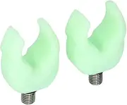 Carp Fishing Rod Rest, 4pcs Carp Fishing Rod Rest Silica Gel Rod Butt Rest Grips Fishing Rod Holder with M3/8 Thread Fishing Equipment for Outdoor Fishing (Luminous Green)