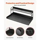 Washer Dryer Stand with Shelf Black Wooden Countertop 54x27 Durable Design