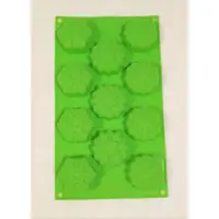 在飛比找蝦皮購物優惠-11格雪花矽膠模具 - 綠色 手工皂模具 冰塊模具 巧克力模