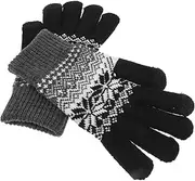 [COLLBATH] Knitted Touch Screen Gloves Hand Warmers Gloves Winter Touchscreen Gloves Working Gloves for Men Motorcycle Gloves for Women Winter Gloves Winter Warm Gloves Black Acrylic