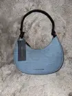 Tommy Hilfiger Blue Denim Crescent Shoulder Bag