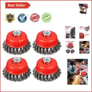 4" Coarse Wire Wheel Brush for Angular Grinders - Safety & Performance Combined