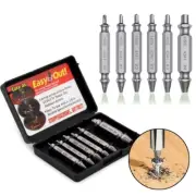 6Pcs Damaged Screw Extractor Speed Out Drill Bits-Tool-Set Broken Bolt-Remover