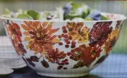 Ten (10) Piece Melamine ~ Nesting Bowl Set ~ Holiday Flowers Multicolour