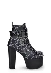 [Demonia] Woven Webs Platform Boots
