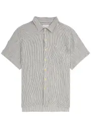 Oliver Spencer Riviera Striped Seersucker Shirt - Navy - 39 (C15.5 / M) 39 (C15.5 / M)
