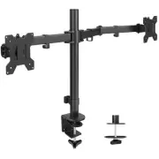 VIVO Black Dual Monitor Desk Mount Adjustable Stand, Fits Screens up to 32"