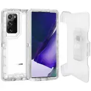 For Samsung Galaxy S21+ Plus Shockproof Clear Defender Hard Case w/Belt Clip
