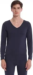 [ZJJJSKJ] Men's AB Two-Color Double-Sided Thermal Underwear Fleece Thickening Long Johns Suit Bottoming Compression Thermal Clothing(Size:XXXX-Large,Color:Blue)