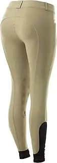 [Equinavia] Astrid Womens Silicone Knee Patch Breeches | Mid Rise Riding Pants with Phone Pockets