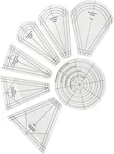 10 Pieces Acrylic Dresden Plate Template Regular Quilting Patchwork Ruler Frames for Domestic Sewing Machine Tailor Cutting Craft