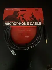 D'Addario 25ft Microphone Cable. XLR Female to 1/4 Inch