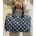 二手精品 LV M59609 SPEEDY BANDOULIÈRE 25 M59609 牛仔包 手提包 斜挎包