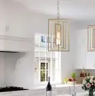 Modern Gold Bedroom Pendant Light, Quinn 1-Light Industrial Chandelier