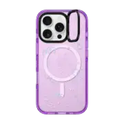 iPhone 16 Pro Impact Ring Stand Case MagSafe Compatible Transparent Confetti