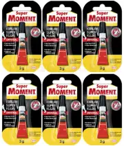 6 SUPER MOMENT UNIVERSAL Super Glue Waterproof Strong Instant Adhesive