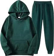 [Generic] Women's 2 Piece Outfits Sweat Suit Fleece Hooded Sweatshirt and Sweatpants Set 2024 Trendy Tracksuits Lounge Set