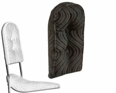 SISSY BAR BACK REST CUSHION/'PAD BLACK VELOUR, FOR BICYCLES W SISSYBAR