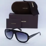 New Tom Ford FT0444 HUGO 52W Havana/Blue Gradient 59-16-140 Sunglasses