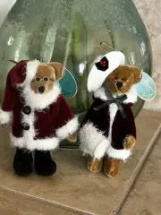 Bearington Collection NICK & NOEL #3646/47 Mini Ornaments Santa/Mrs Santa NWT
