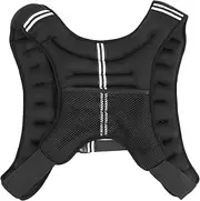 Sport Weighted Vest, Weight Vest with Reflective Stripe for Workout, Strength Training, Running, Fitness, Muscle Building, Weight Loss, Weightlifting