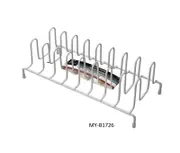SMARTLINK 2PCS Metal Plate and Lid Holder Rack – White Powder Coating, Space-Saving Design