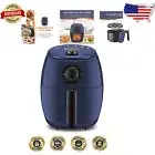Compact 2.1 Qt Oil-Less Electric Hot Air Fryer with Timer & Temperature Control