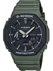 Casio G-Shock GA-2110SU-3AER Black Dial Green Resin Mens Watch