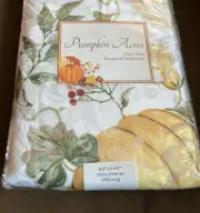 Benson Mills Pumpkin Fall Thanksgiving Tablecloth New 60”x 104” Jacquard Floral