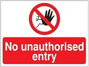 High-visibility 'No Unauthorised Entry' warning sign Safety Signs Access Awareness Signs Entry & Exit Signs Metal Sign Tin Sign 12x16 Inch