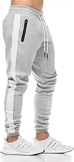 [FLYFIREFLY] Men's Gym Sport Pants Bodybuilding Workout Running Jogger Slim Fit Sweatpants