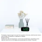 Mirror Clock Large Display Digital Alarm Clock LED Electronic Clock For NEW