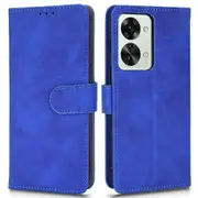 For Oneplus Nord 2t 5g Anti-fall Flip Case Wallet Skin-touch Feeling Pu Leather Magnetic Cellphone Case Stand With Wrist Strap