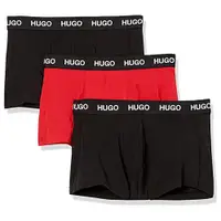 在飛比找Yahoo奇摩購物中心優惠-Hugo Boss 男合身四角內褲3件裝(黑色/色)