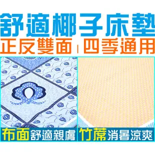 台灣製造3X6尺單人椰子床墊P023-05冬夏兩用三折床墊單人床墊.日式睡墊宿舍床墊睡床.椰棕薄墊涼蓆竹蓆.推薦哪裡買